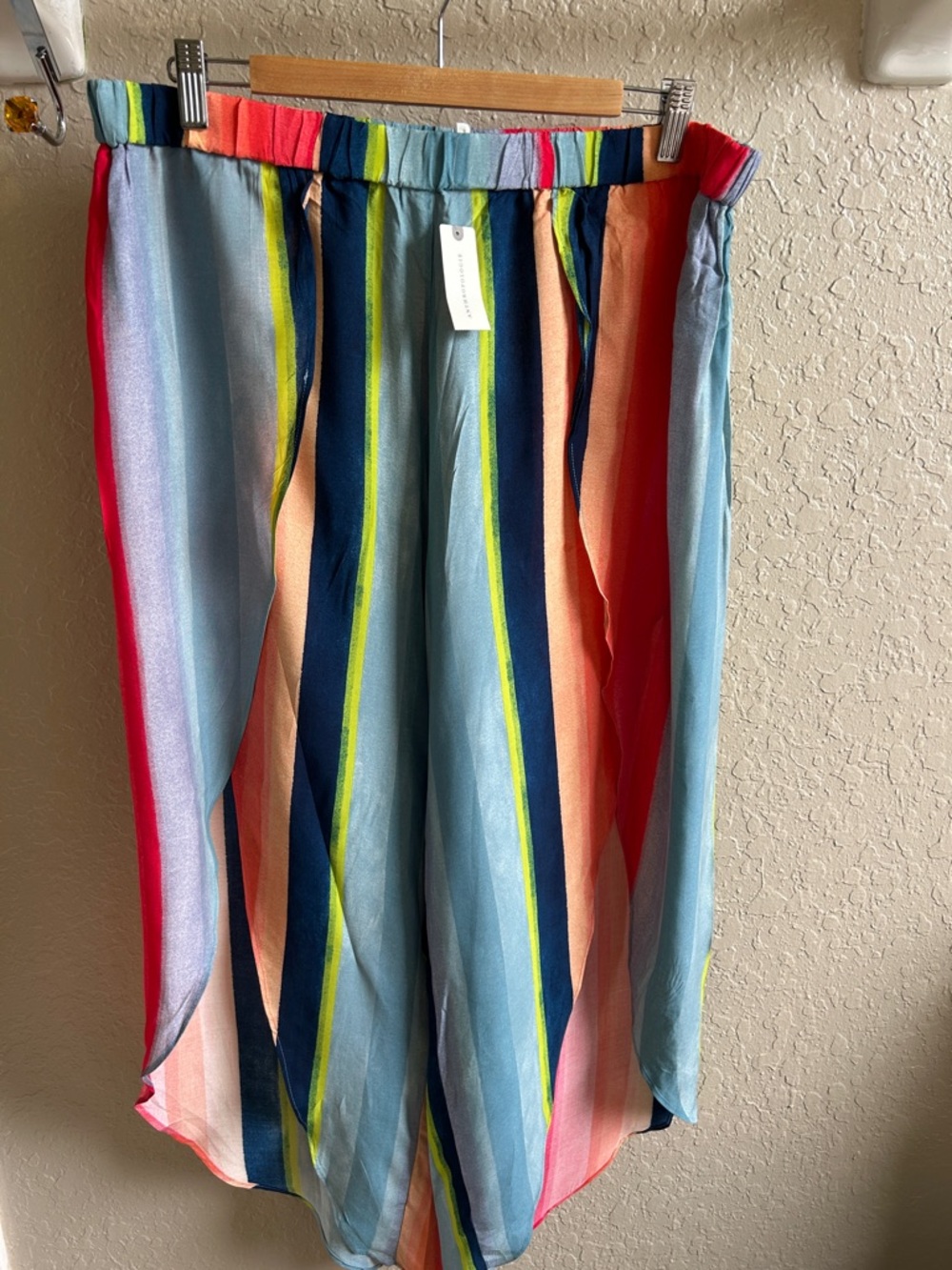 Anthropologie Multicolor Vertical Stripe Swim Coverup